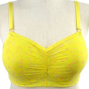 SAVAGE Yellow Floral BRA Size 1X